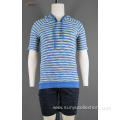 Men's yarn dyed short sleeve t-shirt with hood